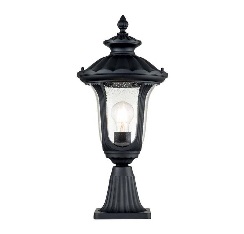 Elstead LIGHTING Sockelleuchten, Leuchtmittel nicht inklusive, Sockelleuchte Außenleuchte Stehlampe Laterne schwarz Alu Glas klar von Elstead LIGHTING