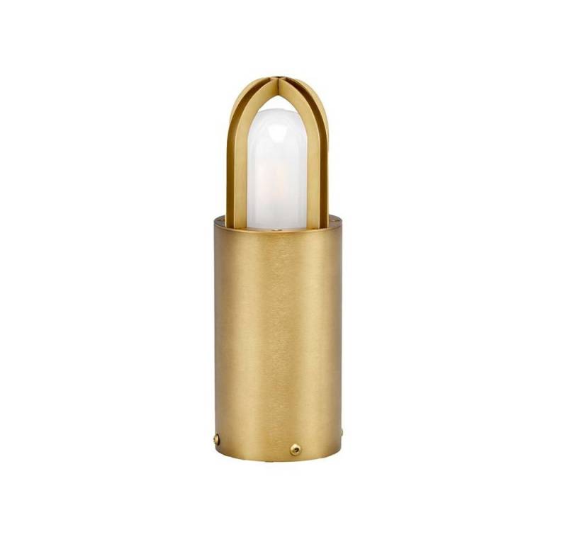 Elstead LIGHTING Sockelleuchten, Leuchtmittel nicht inklusive, Stehleuchte Außenleuchte Sockellampe Messing Glas IP55 H 30 cm von Elstead LIGHTING