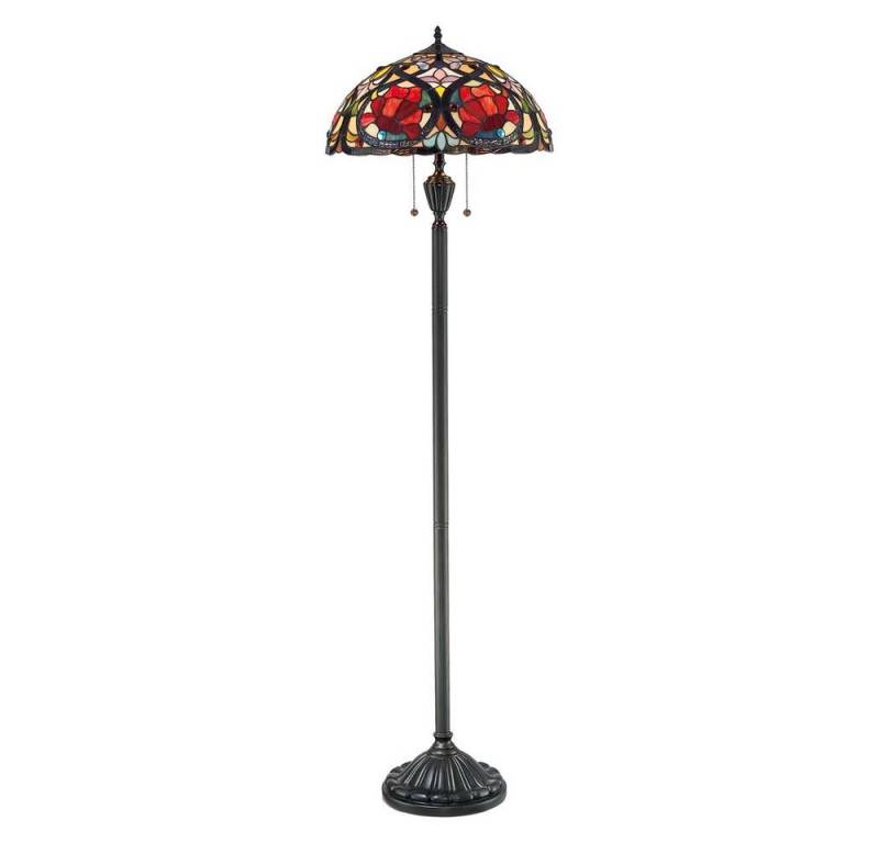 Elstead LIGHTING Stehlampe, Leuchtmittel nicht inklusive, Stehlampe Standlampe Tiffany-Glas Metall Bronze H 157,5 cm von Elstead LIGHTING