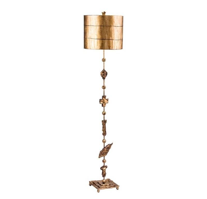 Elstead LIGHTING Stehlampe, Leuchtmittel nicht inklusive, Stehlampe Stehleuchte Wohnzimmerlampe Stahl Acryl Gold H 170,2 cm von Elstead LIGHTING