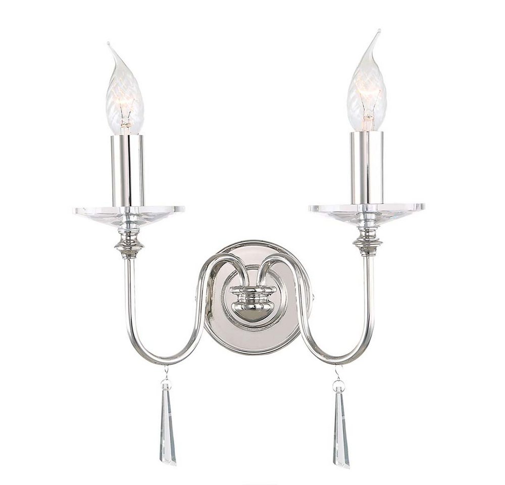 Elstead LIGHTING Wandleuchte, Leuchtmittel nicht inklusive, Wandlampe Leuchte Kronleuchter 2 flammig Kristall Flurleuchte Elstead LIGHTING Wandleuchte, Leuchtmittel nicht inklusive, Wandlampe Leuchte Kronleuchter 2 flammig Kristall Flurleuchte von Elstead LIGHTING