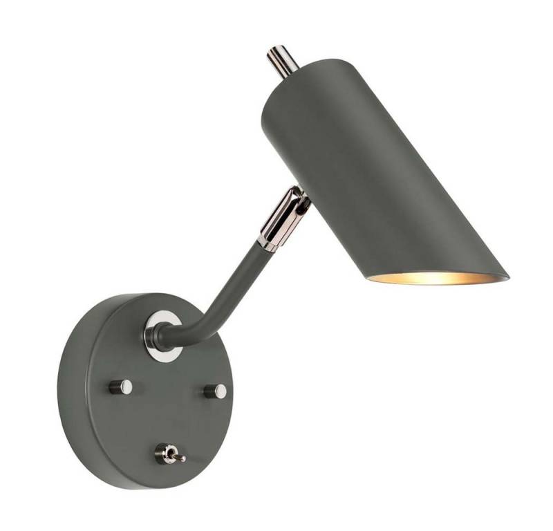 Elstead LIGHTING Wandleuchte, Leuchtmittel nicht inklusive, Wandlampe Leuchte Stahl Messing Grau H 23,8cm Flurlampe 1 Flammig Spot von Elstead LIGHTING