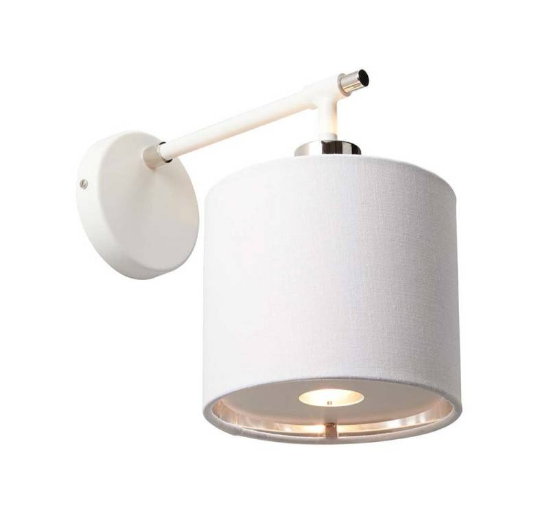 Elstead LIGHTING Wandleuchte, Leuchtmittel nicht inklusive, Wandlampe Leuchte Stahl Weiß Nickel H 23,7 cm Flurleuchte 1 Flammig von Elstead LIGHTING