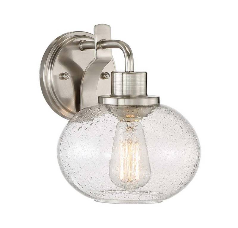 Elstead LIGHTING Wandleuchte, Leuchtmittel nicht inklusive, Wandleuchte Lampe Metall Glas Nickel Flurleuchte B 19,9 cm 1 Flammig Elstead LIGHTING Wandleuchte, Leuchtmittel nicht inklusive, Wandleuchte Lampe Metall Glas Nickel Flurleuchte B 19,9 cm 1 Flammig von Elstead LIGHTING
