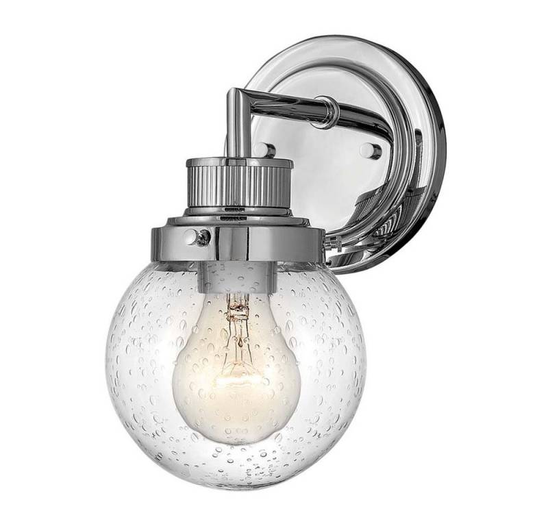 Elstead LIGHTING Wandleuchte, Leuchtmittel nicht inklusive, Wandleuchte Badezimmerleuchte Wandlampe Chrome Stahl Glas IP44 H 23,7 von Elstead LIGHTING