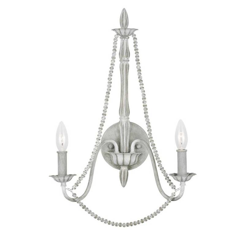 Elstead LIGHTING Wandleuchte, Leuchtmittel nicht inklusive, Wandleuchte Wandlampe Flurleuchte Holz grau Kronleuchter Optik Stahl von Elstead LIGHTING