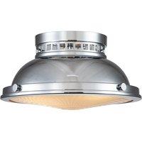 Deckenleuchte Industrial E27 Ø 32 cm rund Chrom Glas Metall Deckenleuchte Industrial E27 Ø 32 cm rund Chrom Glas Metall von ELSTEAD