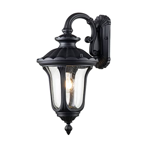 Elstead Chicago Außenwandlaterne Strukturiert Schwarz, IP44 von Elstead Lighting