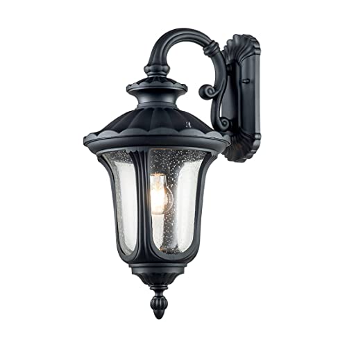 Elstead Chicago Außenwandlaterne Strukturiert Schwarz, IP44 von Elstead Lighting
