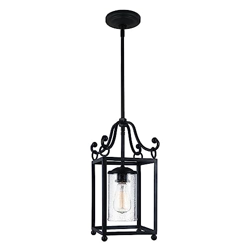 Elstead - Klassische Hängelampe 1x60W/E27, Schwarz, Höhe: 43 cm, Durchmesser: 20.5 cm, Indoor, Wohnzimmer von Elstead Lighting
