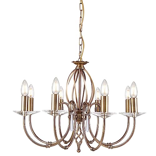 Elstead Lighting Aegean 8lt Chandelier Aged Brass von Elstead Lighting