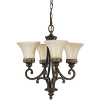 Elstead Lighting Drawing Room Kronleuchter wallnussbraun von Elstead Lighting