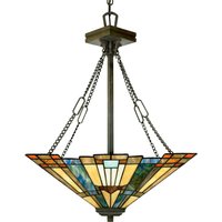 Elstead Lighting Inglenook P-B Kronleuchter Bronze / mehrfarbig von Elstead Lighting