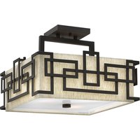 Elstead Lighting Lanza Semi Flush Mountain Deckenleuchte Bronze von Elstead Lighting