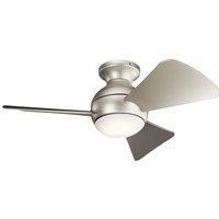 Elstead Lighting Sola Deckenventilator mit Licht Nickel matt von Elstead Lighting