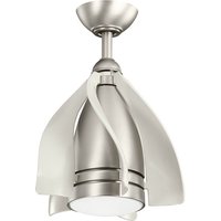Elstead Lighting Terna Deckenventilator mit Licht Nickel matt / champagner von Elstead Lighting
