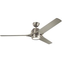Elstead Lighting Zeus Deckenventilator mit Licht Nickel matt von Elstead Lighting