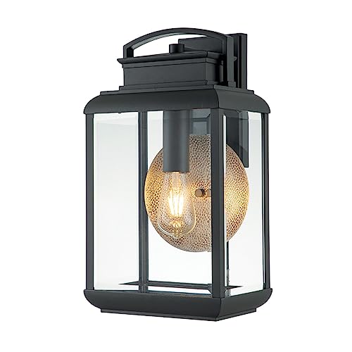 Elstead Quoizel Byron Außenwandlaterne Graphit mit Zinnreflektor, IP44 von Elstead Lighting