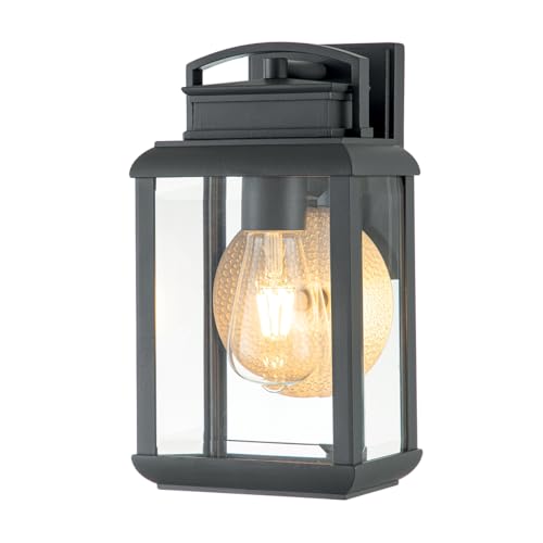 Elstead Quoizel Byron Außenwandlaterne Graphit mit Zinnreflektor, IP44 von Elstead Lighting