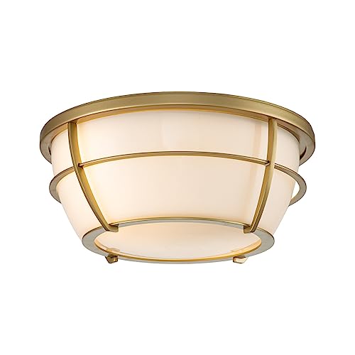 Elstead Quoizel Chance Badezimmer-Deckenleuchte Messing natur lackiert, IP44 von Elstead Lighting