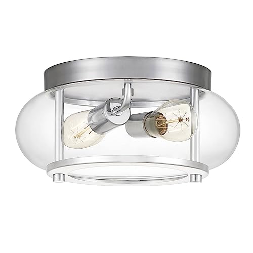 Elstead Quoizel Trilogy Zylindrische Deckenleuchte Chrom poliert, IP44 von Elstead Lighting