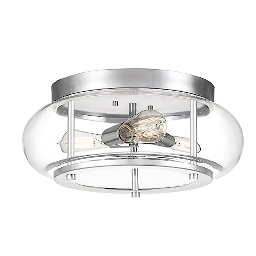 Elstead Quoizel Trilogy Zylindrische Deckenleuchte Chrom poliert, IP44 von Elstead Lighting