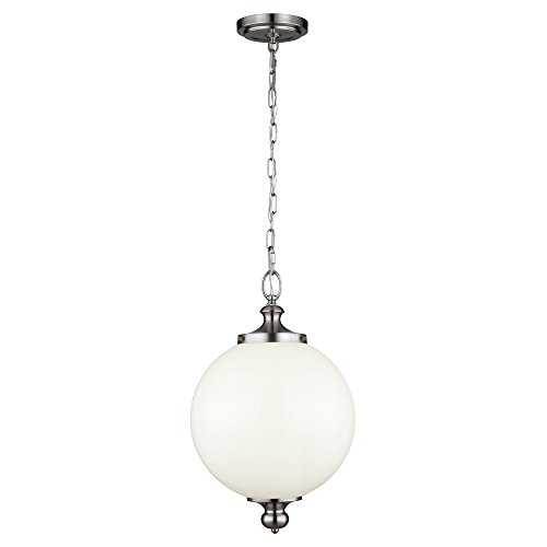 Parkman Large Pendant Brushed Steel von Elstead Lighting