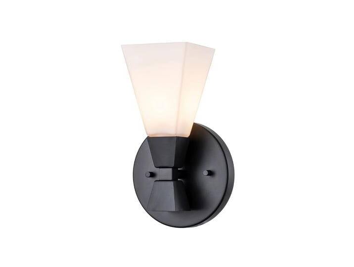 B-Ware Elstead Bad-Wandleuchte Bowtie schwarz matt einflammig Wandlampe Lampe Leuchte von Elstead