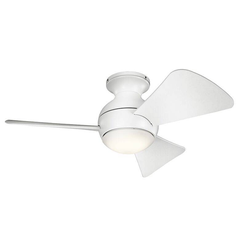 Design Deckenventilator Sola Outdoor 86 cm LED dimmbar Weiß von Elstead