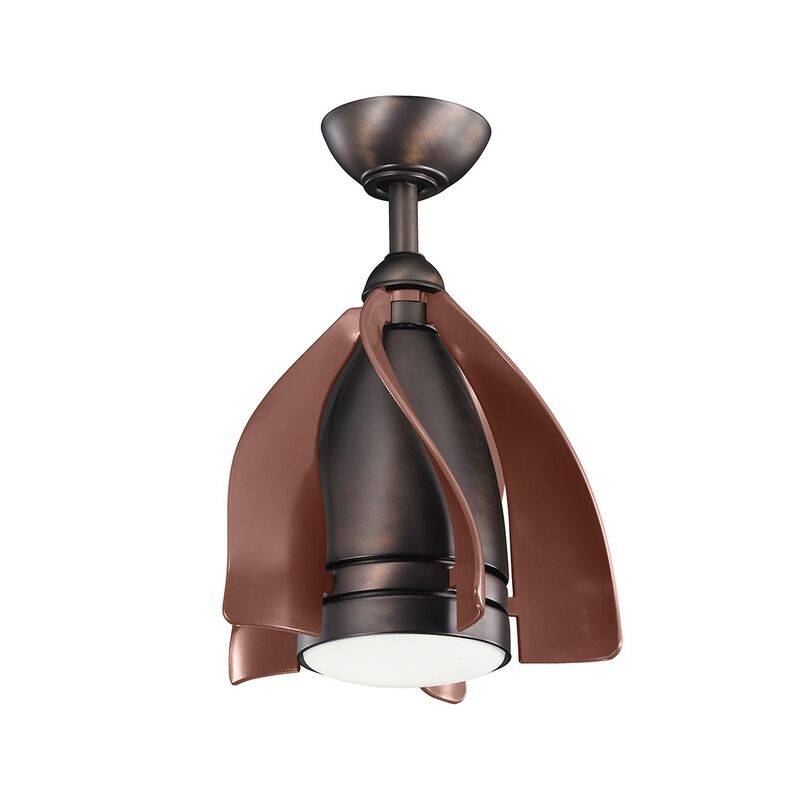 Design Deckenventilator Terna 38 cm LED dimmbar Bronze von Elstead