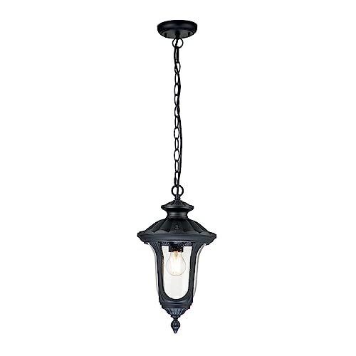 Elstead Chicago Outdoor-Pendel-Deckenleuchte Strukturiert Schwarz, IP44 von Elstead Lighting