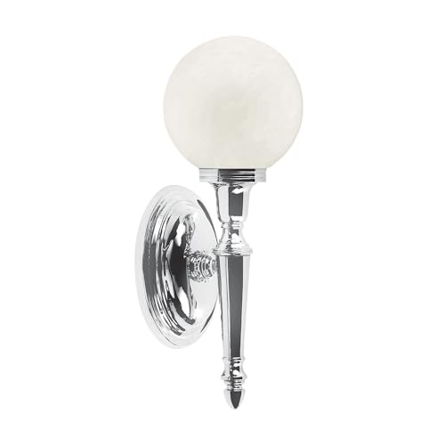 Elstead Dryden - 1 Licht Badezimmer Wandleuchte Chrom poliert IP44, G9