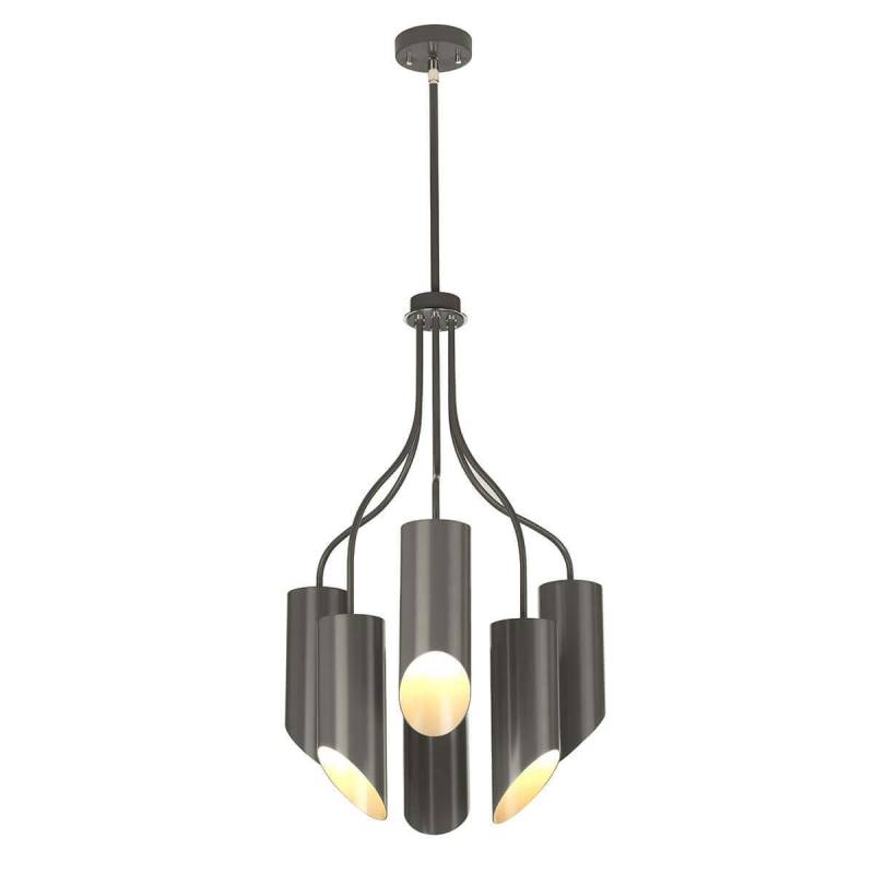 Elstead Hängeleuchte Quinto Hängelampe Deckenlampe 6 Flammig Dunkelgrau/Nickel B-Ware von Elstead