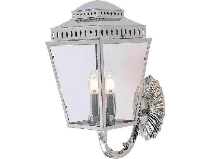 Elstead Lighting, Fassadenbeleuchtung, Mansion House Aussen-Wandleuchte E14 3-fach Poliertes Nickel IP44 (E14, IP44) von Elstead