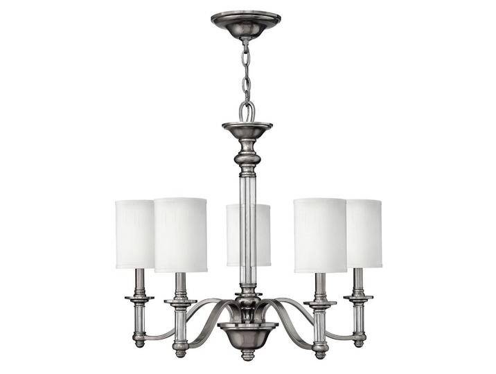 Elstead Lighting KRONLEUCHTER Sussex, Nickel, Metall, Glas, 74 cm, Grüner Punkt, RoHS, Lampen & Leuchten, Innenbeleuchtung, Hängelampen, Kronleuchter von Elstead