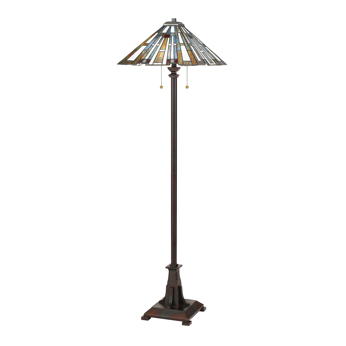 Elstead Maybeck Stehlampe bronze, tiffany stil 2xE27 IP20 432mm von Elstead