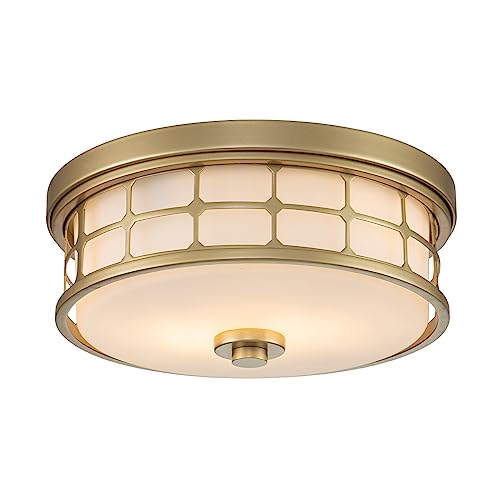 Elstead Quoizel Guardian Zylindrische Deckenleuchte Messing natur lackiert, IP44 von Elstead Lighting