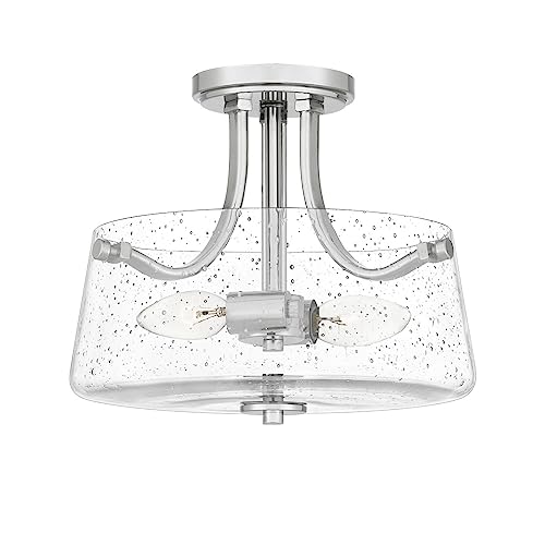 Elstead Quoizel Hollister Bowl Semi-Flush-Deckenleuchte Nickel poliert von Elstead Lighting