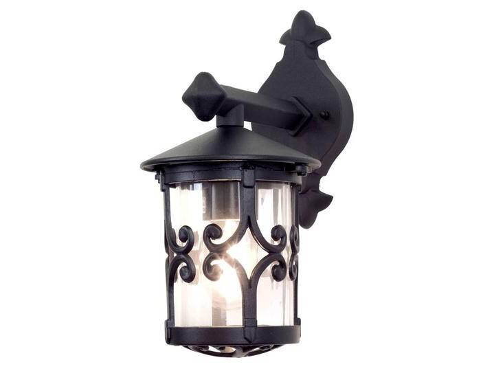 Elstead Aussenwandleuchte Hereford, schwarz, Aluminium, Industrielles Design, Wandleuchte außen von Elstead