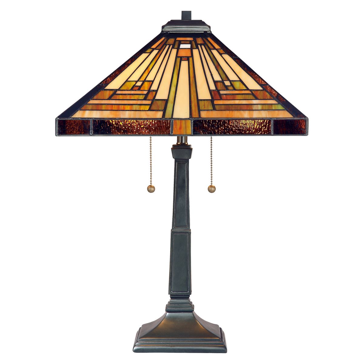 Elstead Stephen Tischlampe bronze, tiffany stil 2xE27 IP20 406x406x584mm von Elstead