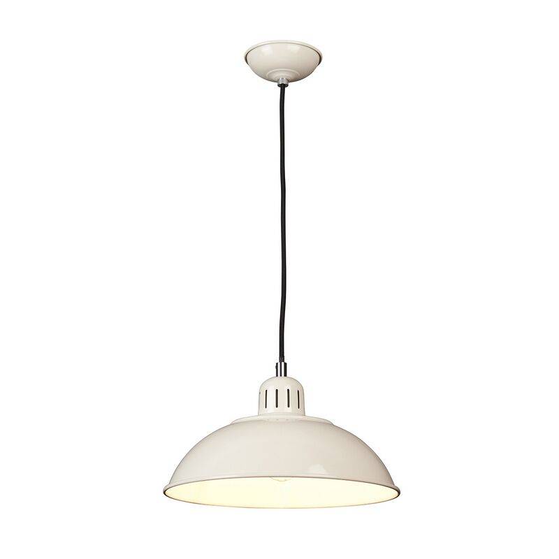 Vintage Pendelleuchte Franklin cream von Elstead