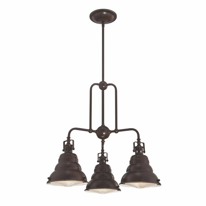 hochwertige Vintage Pendelleuchte Eastvale 3 von Elstead