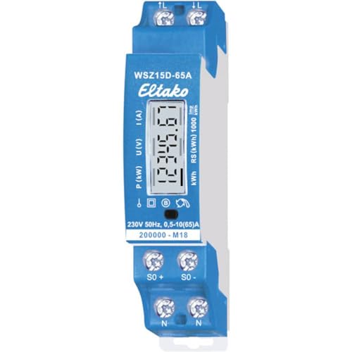 Eltako 28065615 WSZ15D-65A Wechselstromzaehler digital 65A MID-konform: Ja 1St, 230 V Eltako 28065615 WSZ15D-65A Wechselstromzaehler digital 65A MID-konform: Ja 1St, 230 V von Eltako