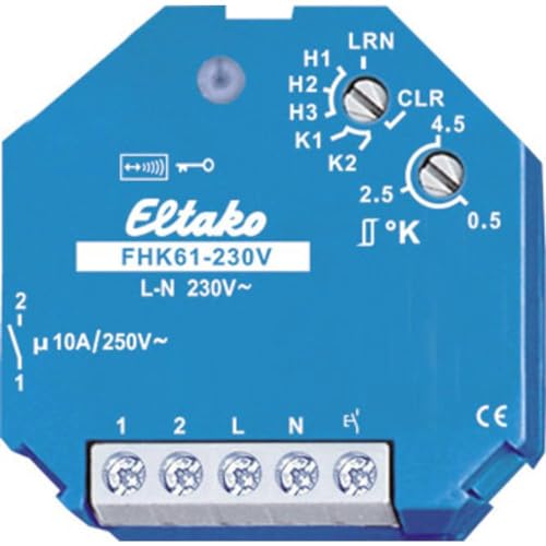 Eltako 30100045 FHK61-230V Funk Schaltaktor Unterputz Schaltleistung 2500W Reichweite max. (im Freifel, 2500 W von Eltako