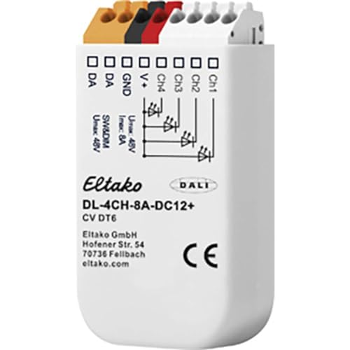 Eltako DL-4CH-8A-DC12+ LED-Dimmer 4-Kanal Einbau, Unterputz von Eltako