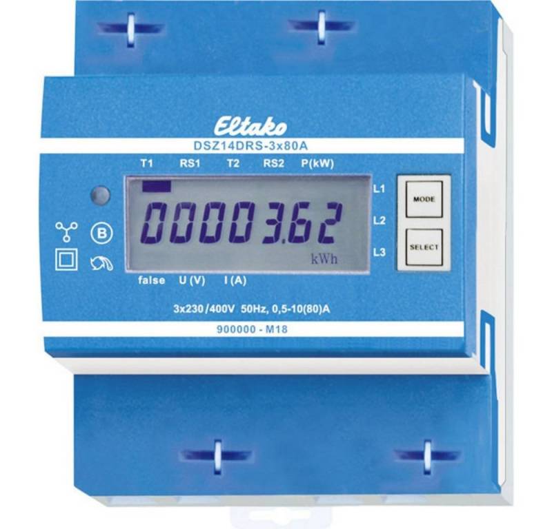 Eltako Drehstromzähler RS485-Bus-Funk-Drehstromzähler, MID geeicht 28365715 Eltako Drehstromzähler RS485-Bus-Funk-Drehstromzähler, MID geeicht 28365715 von Eltako