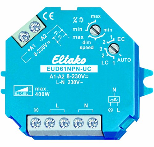 Eltako EUD61NPN-UC Aufputz Dimmer, Unterputz Dimmer Geeignet für Leuchtmittel: Glühlampe, Energiesparlampe, Halogenlamp Eltako EUD61NPN-UC Aufputz Dimmer, Unterputz Dimmer Geeignet für Leuchtmittel: Glühlampe, Energiesparlampe, Halogenlamp von Eltako