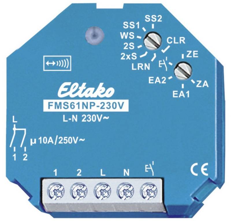Eltako FMS61NP-230V Eltako Funk Schaltaktor Stromstoß-Schalter 1-Kanal Unter Smart-Home-Zubehör von Eltako