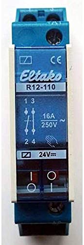 Eltako R12-110-24V DC 22110055 Schaltrelais Nennspannung: 24V Schaltstrom (max.): 8A 1 Schließer, 1 Oeffner 1St von Eltako