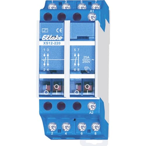 Eltako Stromstoßschalter 230V. 2 Schließer + 2 Öffner 25A/250V AC XS12-220-230V von Eltako